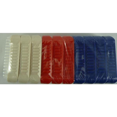 Pędzel do paznokci plastikowy czerwony opakowanie 10 sztuk