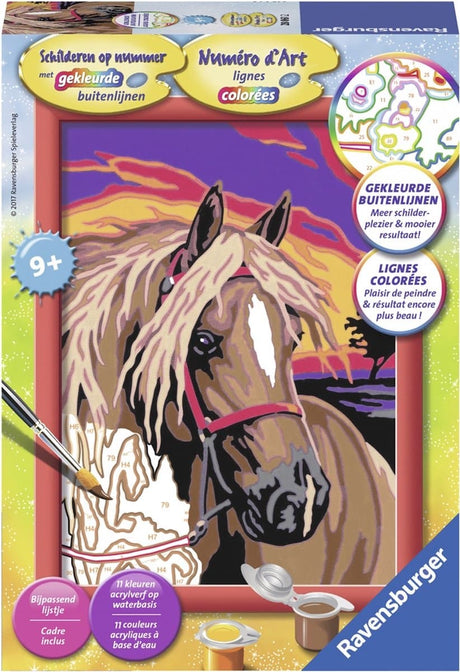 Malowanie numeryczne Ravensburgera z koniem, stwórz własny obraz