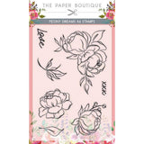 Butik papierowy • Zestaw 6 znaczków Peony Dreams