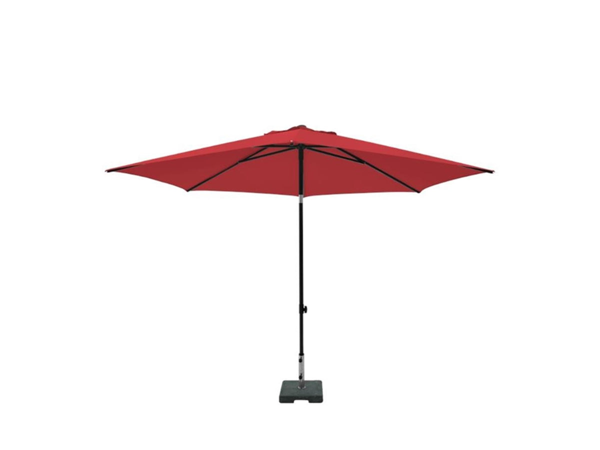 Madison Parasol mykanos push-up okrągły 250 cm z funkcją odchylania 100% poliester czerwony