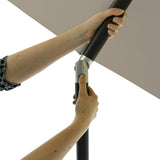 Madison Parasol elba push-up okrągły 300 cm z funkcją odchylania 100%pol jasnoszary