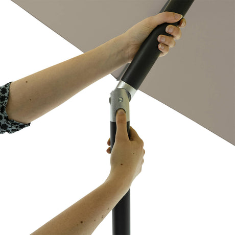 Madison Parasol elba push-up okrągły 300 cm z funkcją odchylania 100%pol jasnoszary