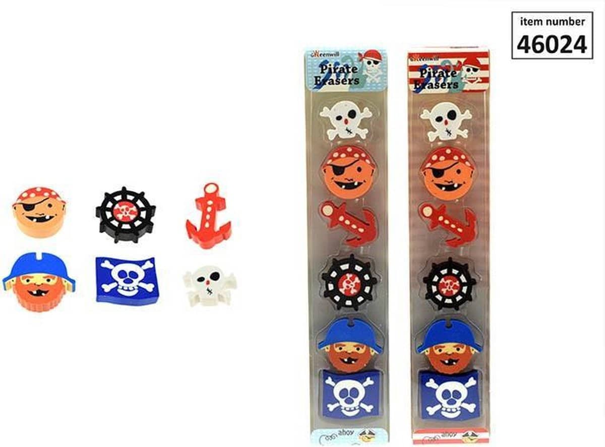 Gumki pirackie Van der Doelen, 6 sztuk
