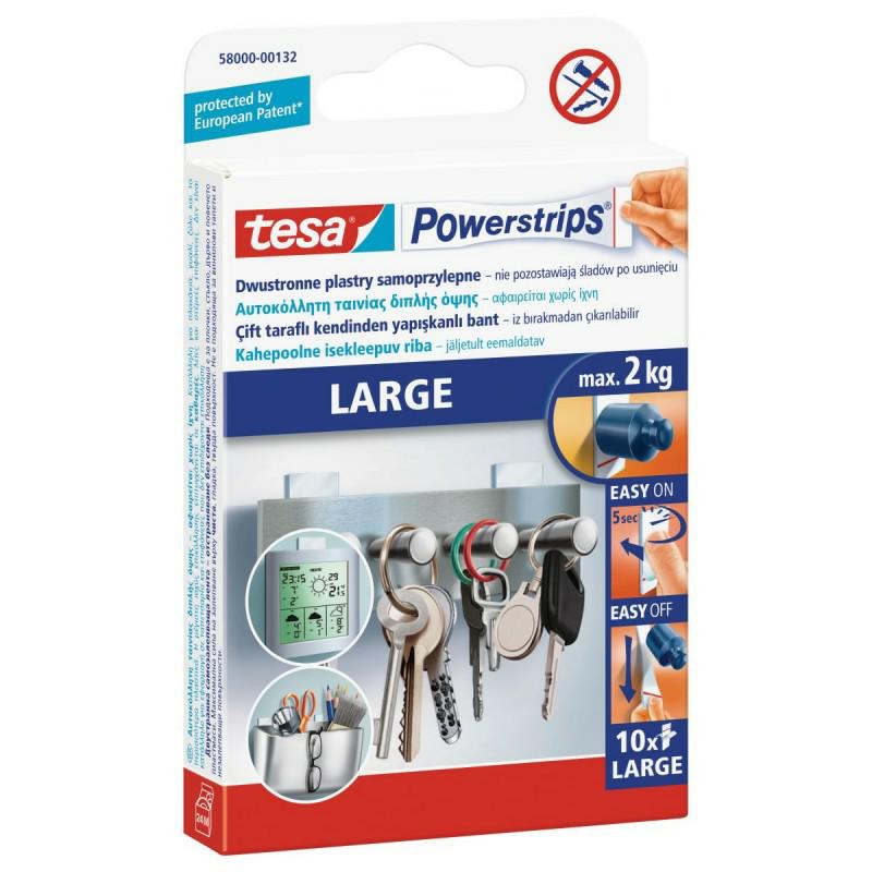 Tesa powertrips grote patches 10szt 2kg ♪ white ♪