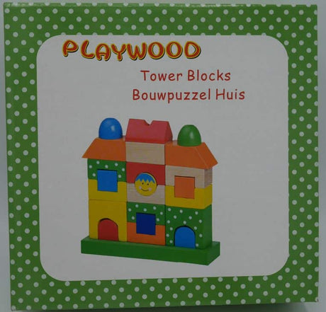 Dom z klocków drewnianych Playwood w pięknych kolorach