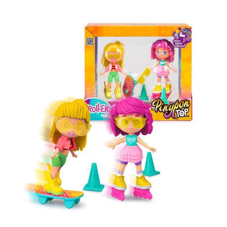 Top roller dziewczęcy Pinypon 11 cm z mini tatuażami w stylu deco