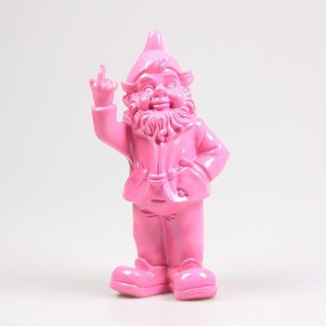 Stoobz design Stoobz Polystone statua gnom pieprzyć cię fuksja 16x12x32cm