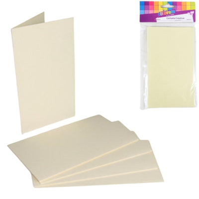 Karty menu kość słoniowa 17 cm 5 sztuk | 24 sztuki