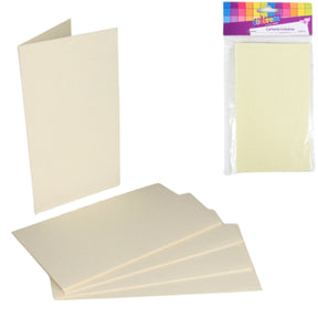 Karty menu kość słoniowa 17 cm 5 sztuk | 24 sztuki