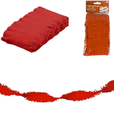 Papier krepowy Folat twist girlanda czerwona 6 metrów | 24 sztuki