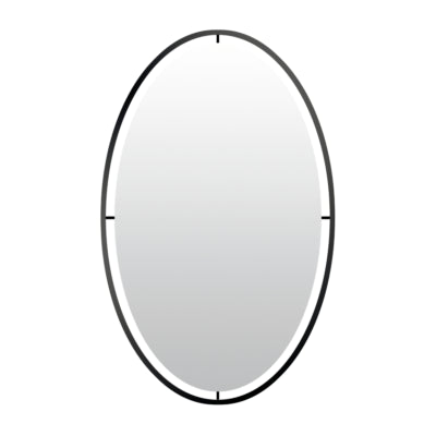 Len-fra lustro ścienne salem czarne 60 cm | 2 szt