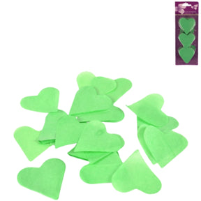 Konfetti serce zielone 100 g | 24 sztuki