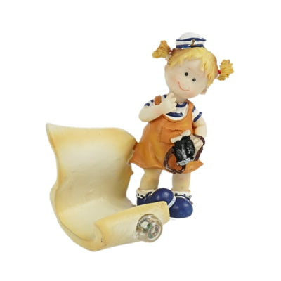 Figurka dziewczynki z lornetką i mapą 10 cm | 24 sztuki