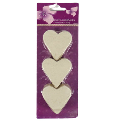 Konfetti serce kość słoniowa 100 g | 24 sztuki
