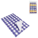 Obrus ​​papierowy w kratkę niebieski 80 x 80 cm | 30 sztuk