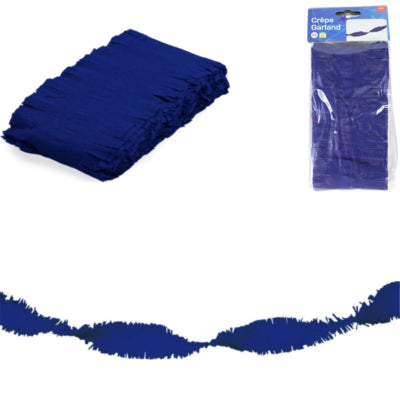 Papier krepowy Folat twist girlanda niebieska 6 metrów | 24 sztuki