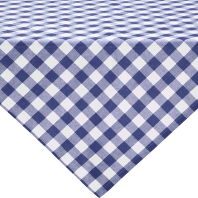 Obrus ​​papierowy w kratkę niebieski 80 x 80 cm | 30 sztuk