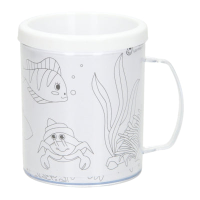 Pokoloruj swój własny kubek ze zwierzętami morskimi 250 ml | 36 sztuk