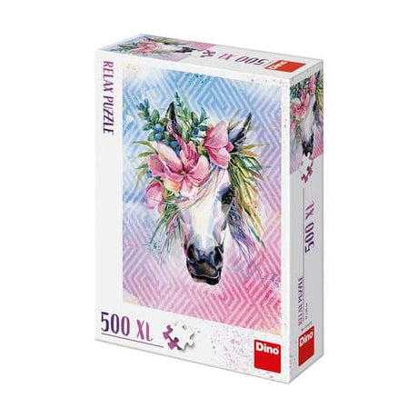 Puzzle Dinotoys - jednorożec z kwiatami - 500xl elementów