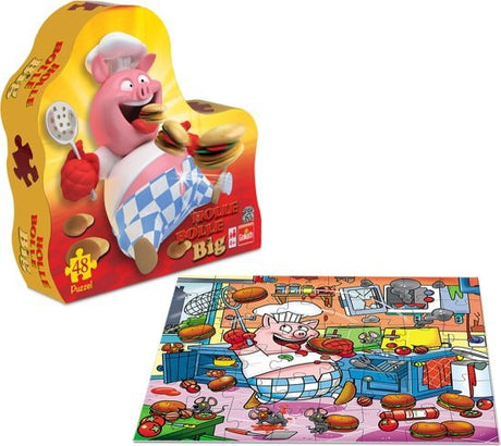 Puzzle Goliat - pusty wypukły prosiaczek - 48 elementów