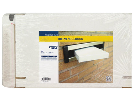 Skrzynka na listy do ratusza Kangaro - 165x255x28mm - biała - 5 sztuk - rd-351104-5
