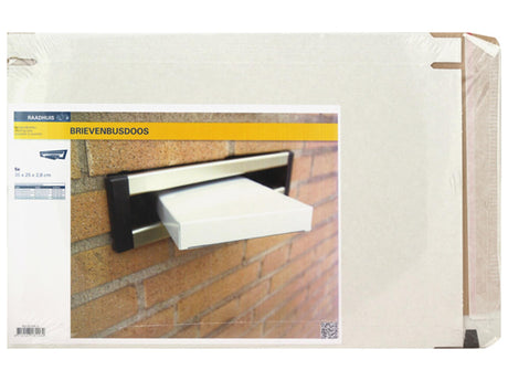 Skrzynka na listy do ratusza Kangaro - 250x350x28mm - biała - 5 sztuk - rd-351105-5