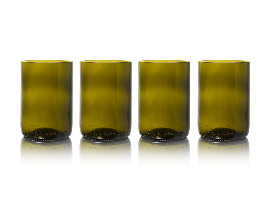 Rebottled Glass - 4 -pack - Olive