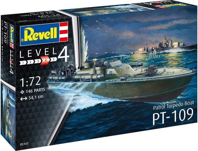 Model konstrukcyjny patrolowej łodzi torpedowej Revell pt-109