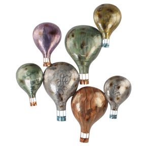 Dekoracja ścienna Cozydecor balony na ogrzane powietrze 83x99cm