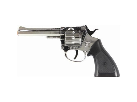 Pistolet rodeo Johntoy wicke 198mm, 100 strzałów, chrom, pakowany w pudełko