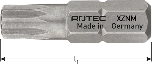 Rotec schroefbit xzn m6 | l=25 | c6.3 | basic | 2 stuks - 813.00062