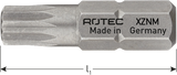 Rotec schroefbit xzn m6 | l=25 | c6.3 | basic | 2 stuks - 813.00062