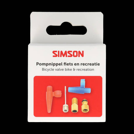 Asortyment smoczków do pompek Simson do rowerów i rekreacji, 5-częściowy