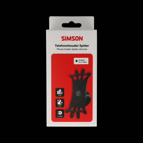 Uniwersalny silikonowy uchwyt na telefon Simson - czarny