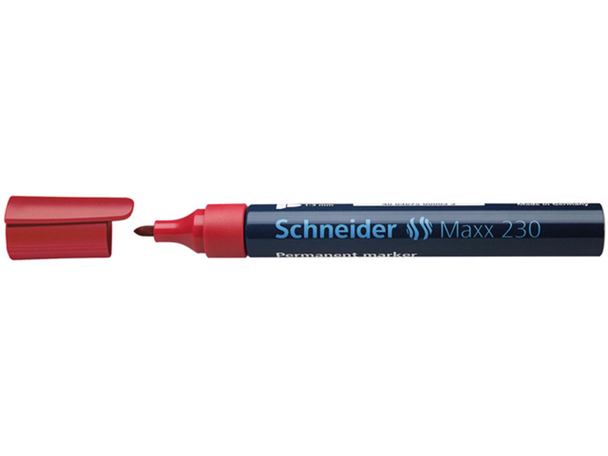 Marker Schneider dop. 230 okrągłe czerwone 10szt