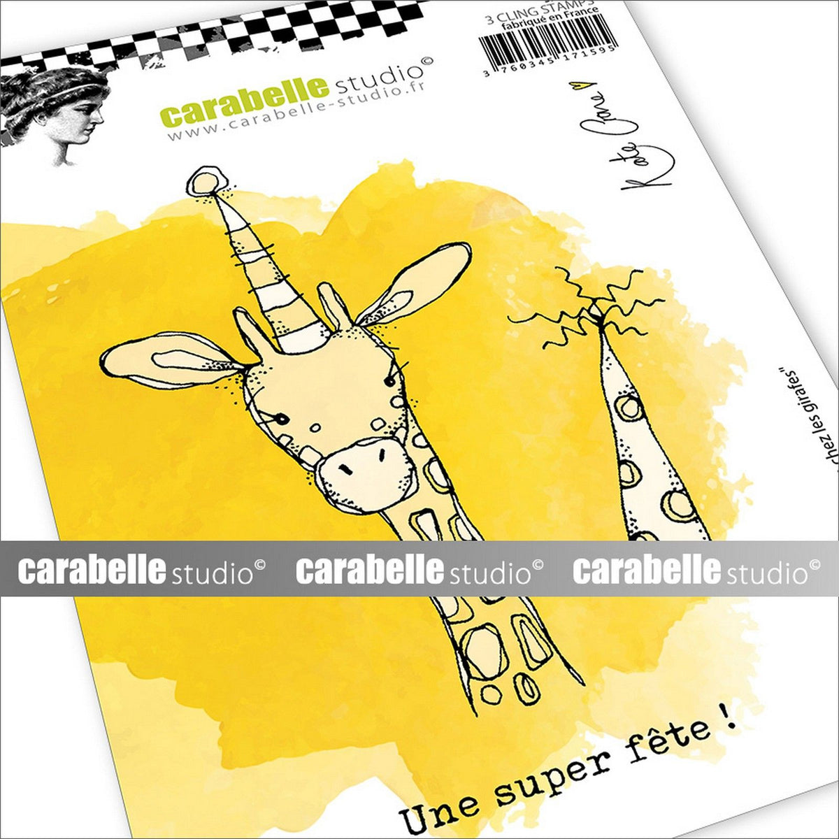 Carabelle studio • samoprzylepna pieczątka a6 impreza z żyrafami!