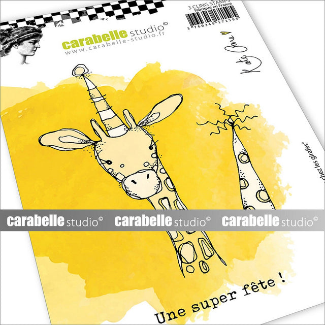 Carabelle studio • samoprzylepna pieczątka a6 impreza z żyrafami!