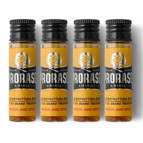 Proraso Gorąca olejkowa kuracja do brody, przyprawa drzewna 4x17ml