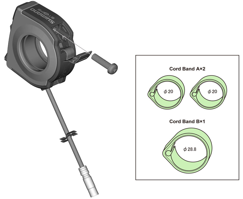 Zestaw opon Shimano SW-E6000 Steps Di2 Cord