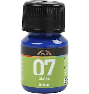 Trwała farba do szkła firmy Creativ - błękit brylantowy, 30ml
