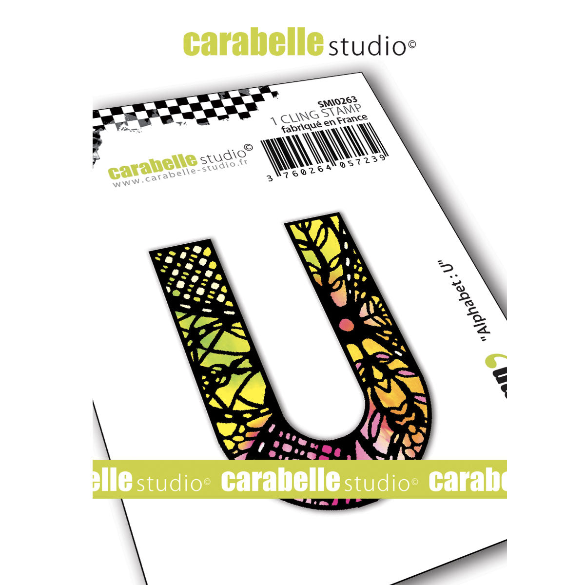 Studio Carabelle • pieczątka samoprzylepna mały alfabet u