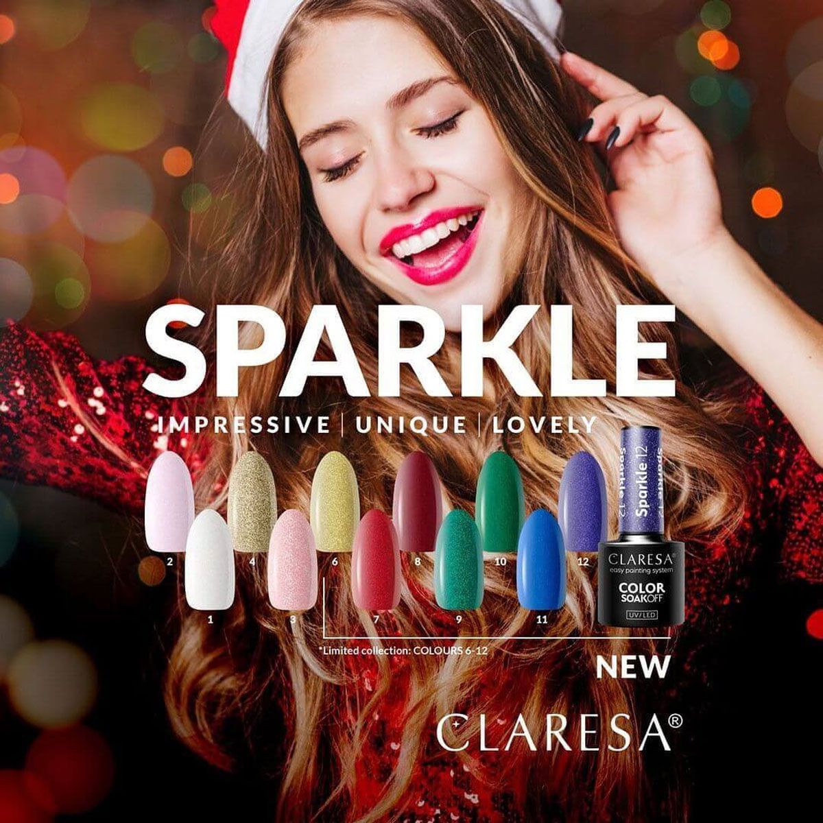Claresa Lakier żelowy UV LED 5ml Sparkle 2