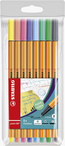 Stabilo point 88 pastel - cienkopis - zestaw 6 sztuk