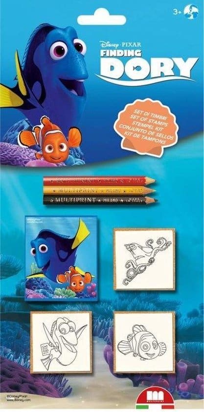 Zestaw pieczątek marki Dory z drewnianymi kredkami