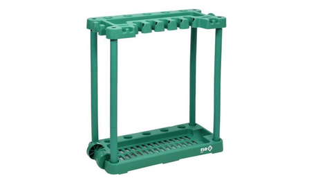Stojak na narzędzia ogrodowe Flo - 84 x 74 x 35 cm - plastik - zielony - max. 45 kg