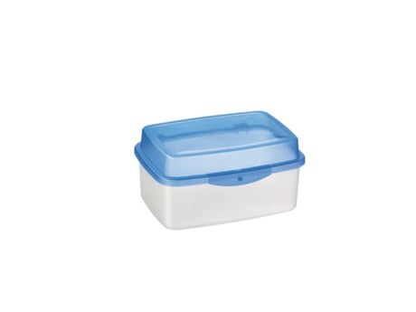 Pudełko na ciasteczka Sunware Club Kitchen 3,5 litra, przezroczyste, niebieskie, 12x24x17cm