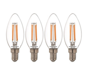 Lampa LED Sylvania - E14 - 470 LM - Świeca - Clear - 4 sztuki