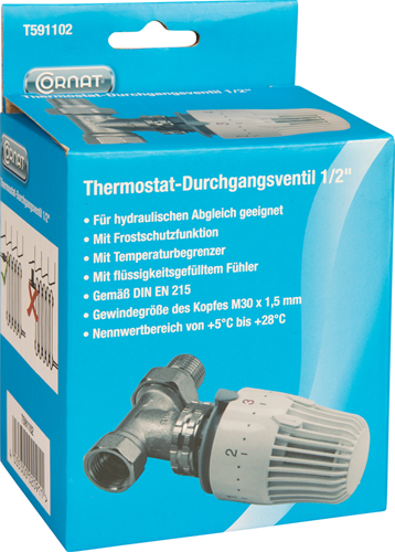 Zawór termostatyczny Cornat prosty 1 2 - t591102