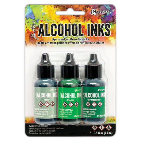 Ranger Ink Ranger • Tim Holtz Atramenty alkoholowe Moss, Mojito Everglades 14ml