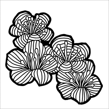 Warsztat rzemieślniczy • Szablon kwiatów głogu 30,5x30,5cm